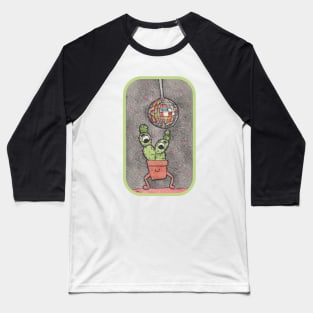 Disco Dancing Cactus Baseball T-Shirt